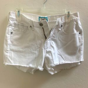 White Levi Shorts